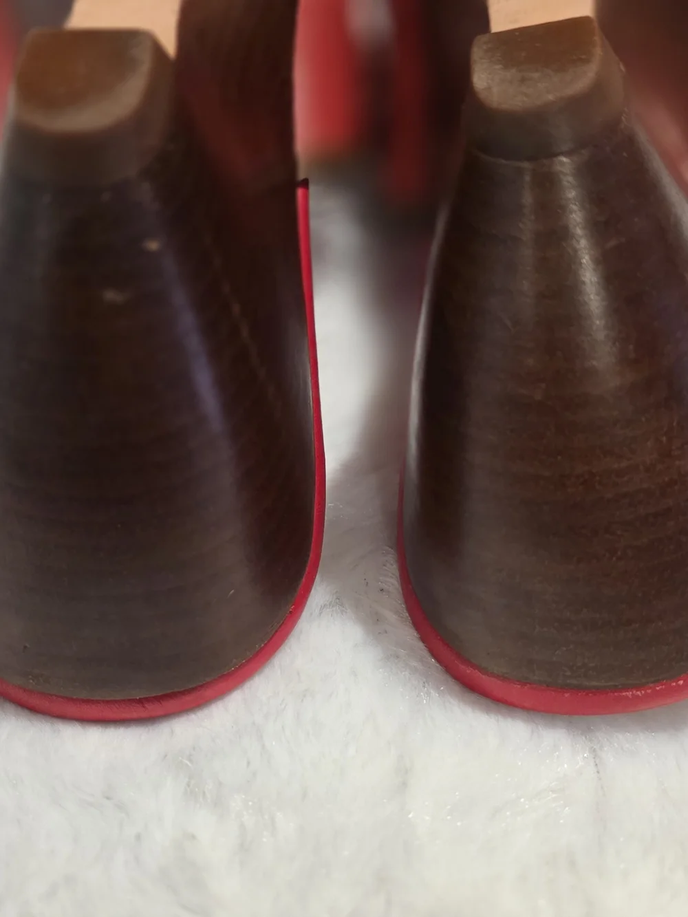 Cole Haan Red Thong Sandals with Brown Accent Straps and Stud Details - Picture 8 of 16